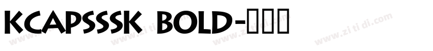 kCapsSSK Bold字体转换